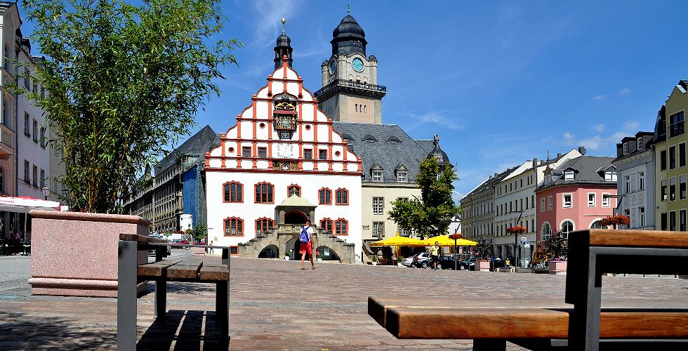 Altes Rathaus Plauen mit Rathausturm
